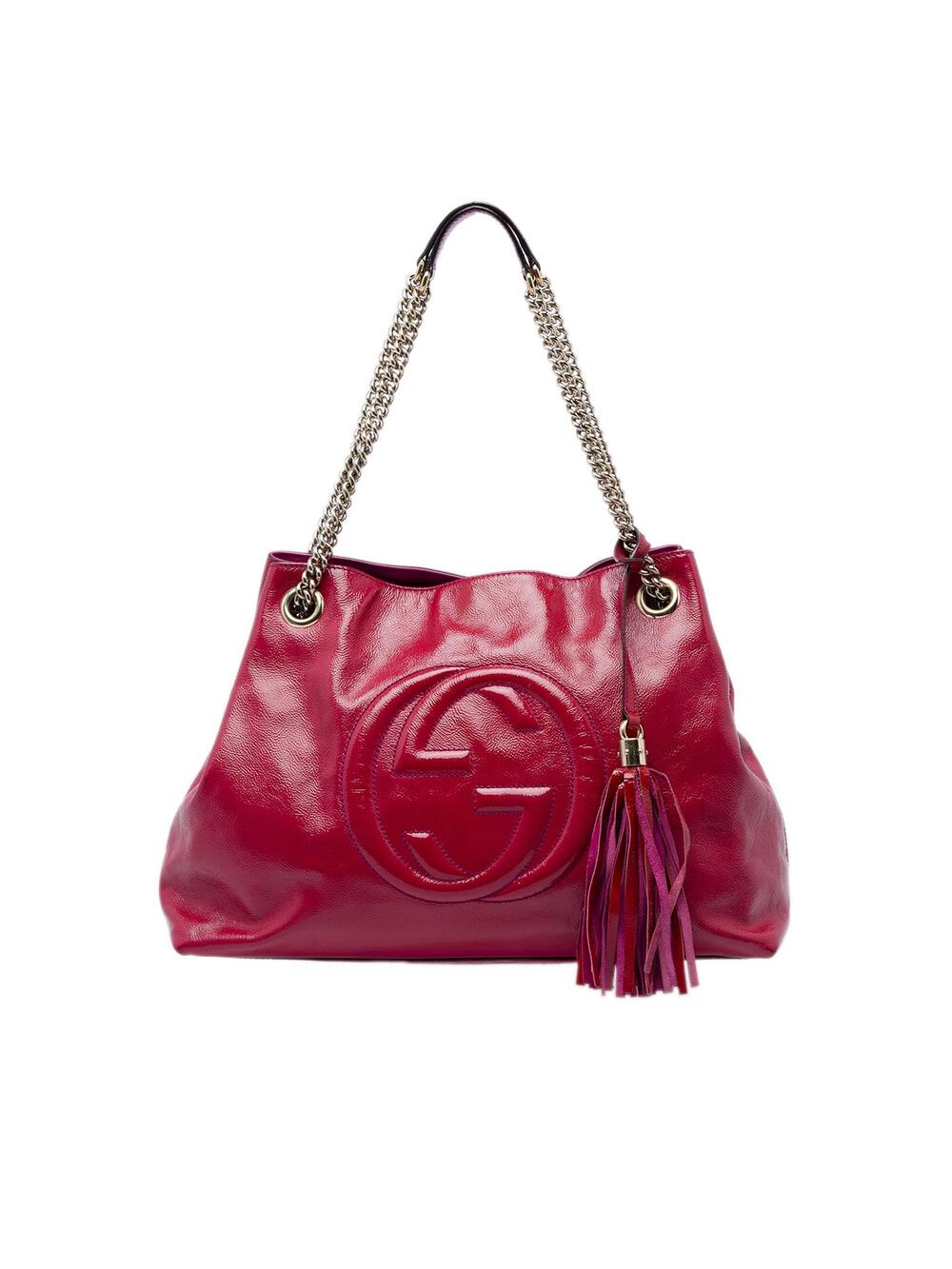 Gucci Medium Patent Soho Chain Tote #361977G70B
